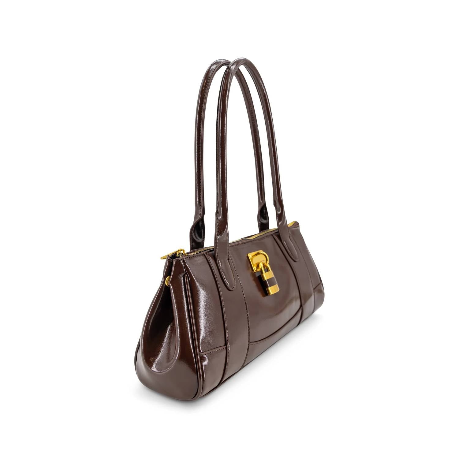 Like Dreams - Women's Pecan Lock East West Shoulder Bag