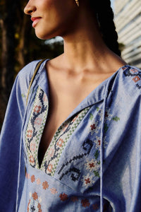 Farm Rio - Embroidered Midi Dress