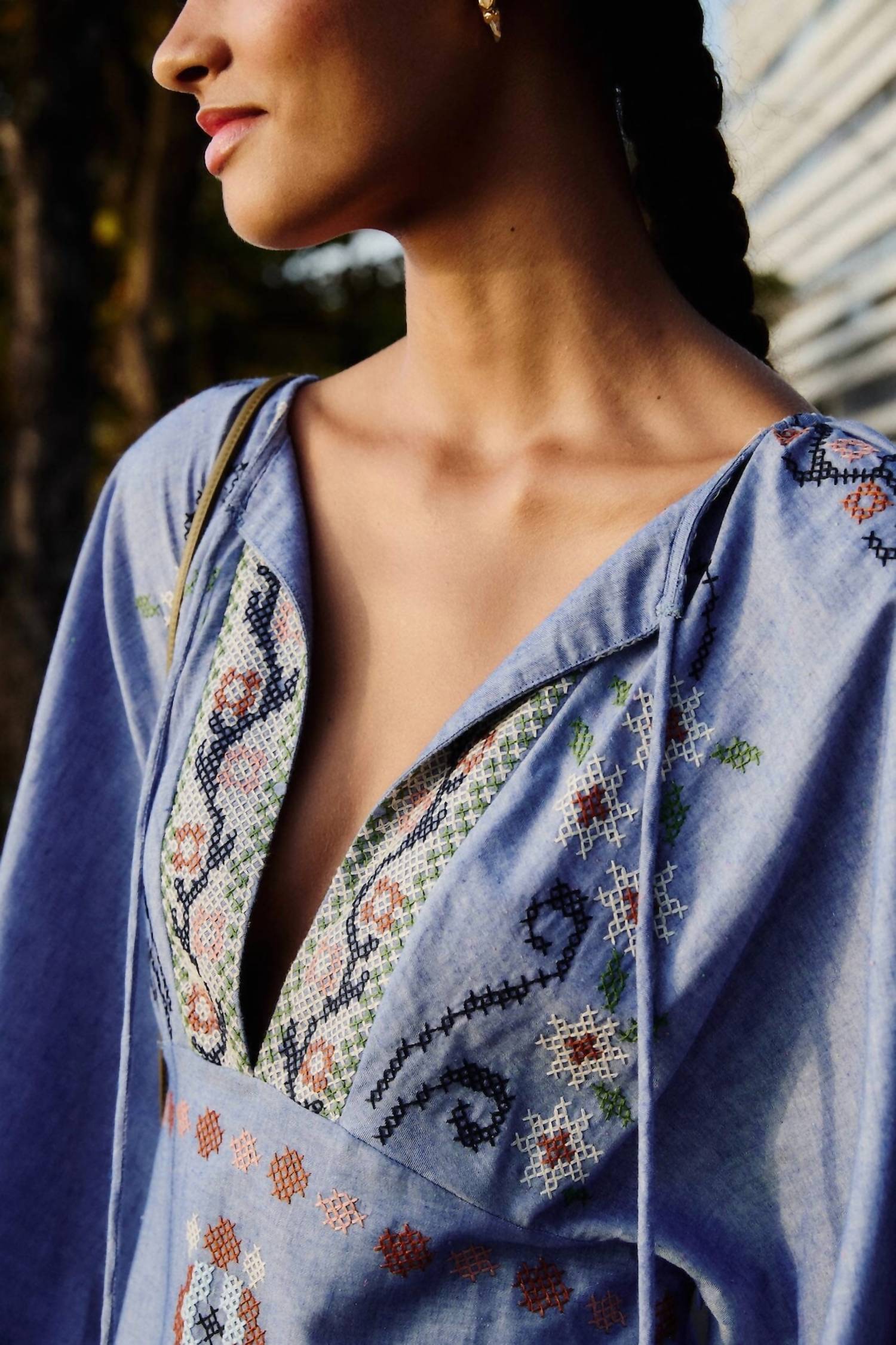 Farm Rio - Embroidered Midi Dress