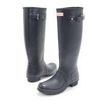 HUNTER Women's Original Tall Rain Boots in navy - women's shoe - view 5