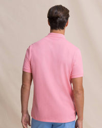 SOUTHERN TIDE Skipjack Polo Shirt in pale rosette pink - men's shirt - alternate view