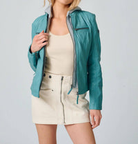 Mauritius - Nola Regular Fit Leather Jacket