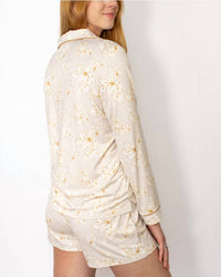 The Royal Standard Harvest Toile Long Sleeve Pant Set in turtledove cream - women's intimate - view 4