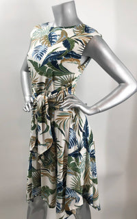 Papillon - Women's Winslow Tropical Stretch Sleeveless Dress With Tie Belt