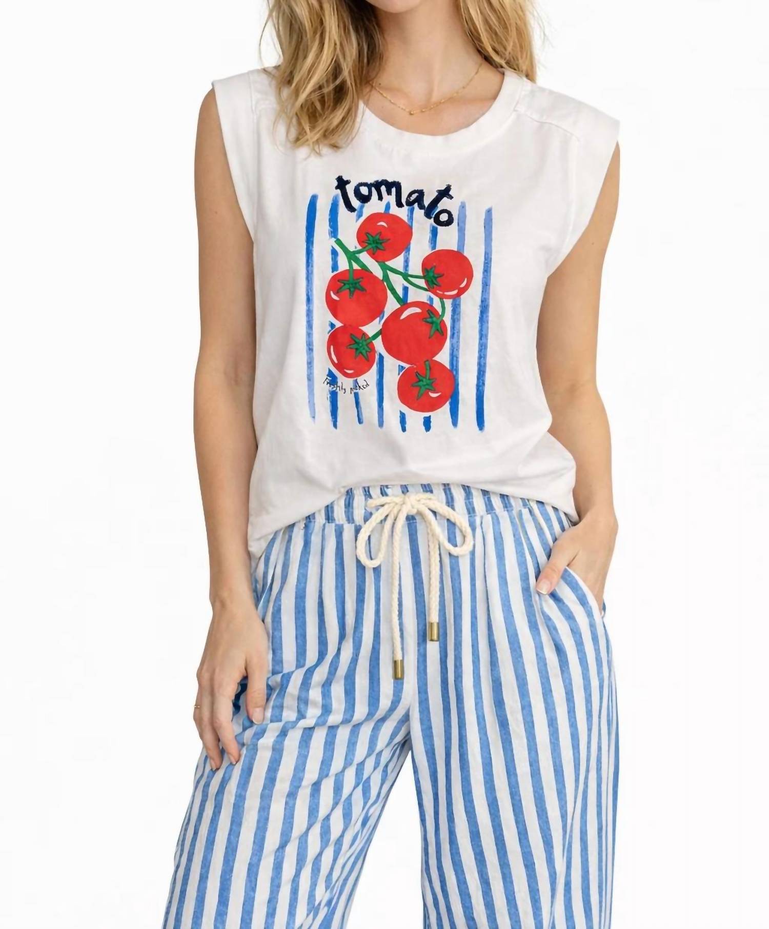 Skies Are Blue - Graphic Tomato Top