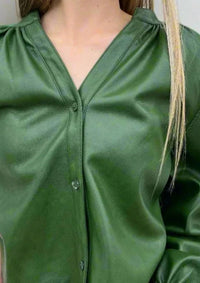 Dolce Cabo - Harper Leather Button-down Top