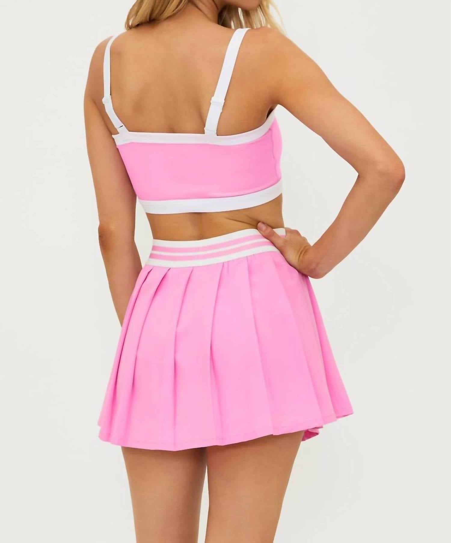 Beach Riot Indy Crop Top in prism pink - women's shirt - detail view