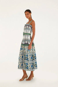 Farm Rio - Sleeveless Belt Maxi Dress