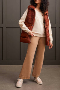Tribal - Fly Front 5 Pocket Wide Leg Pant