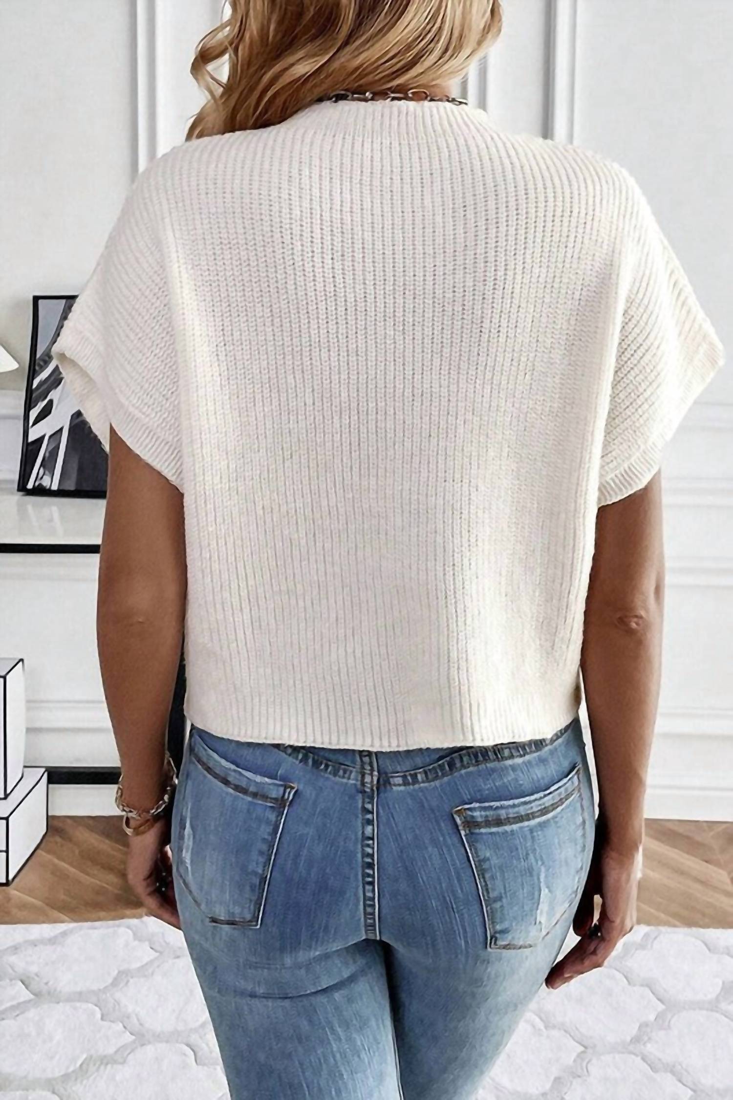 Sweet Lover Fashion - Flower Embroidery Sweater Tee