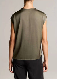 Vince - Silk-blend Double V-neck Top