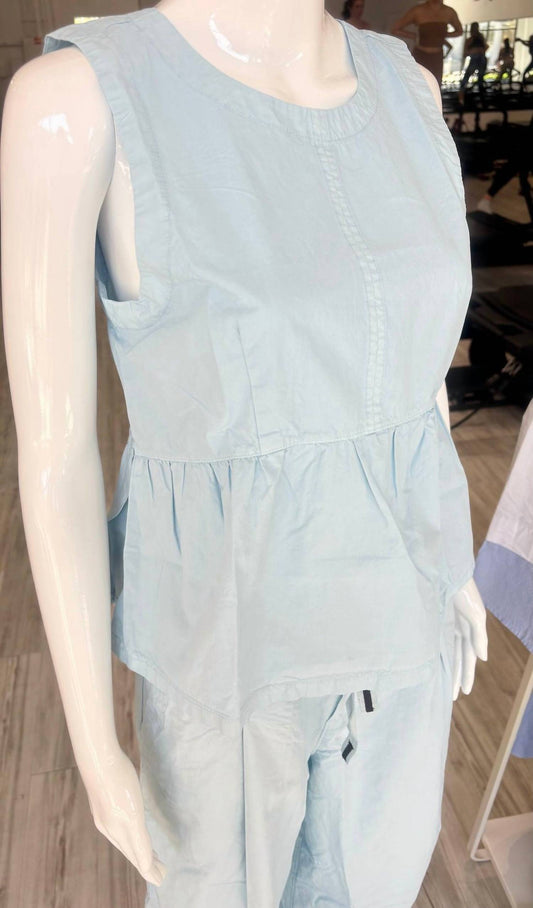 Stateside - Women's Fine Poplin Peplum Top