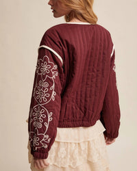 Listicle - Embroidered Quilted Western Jacket