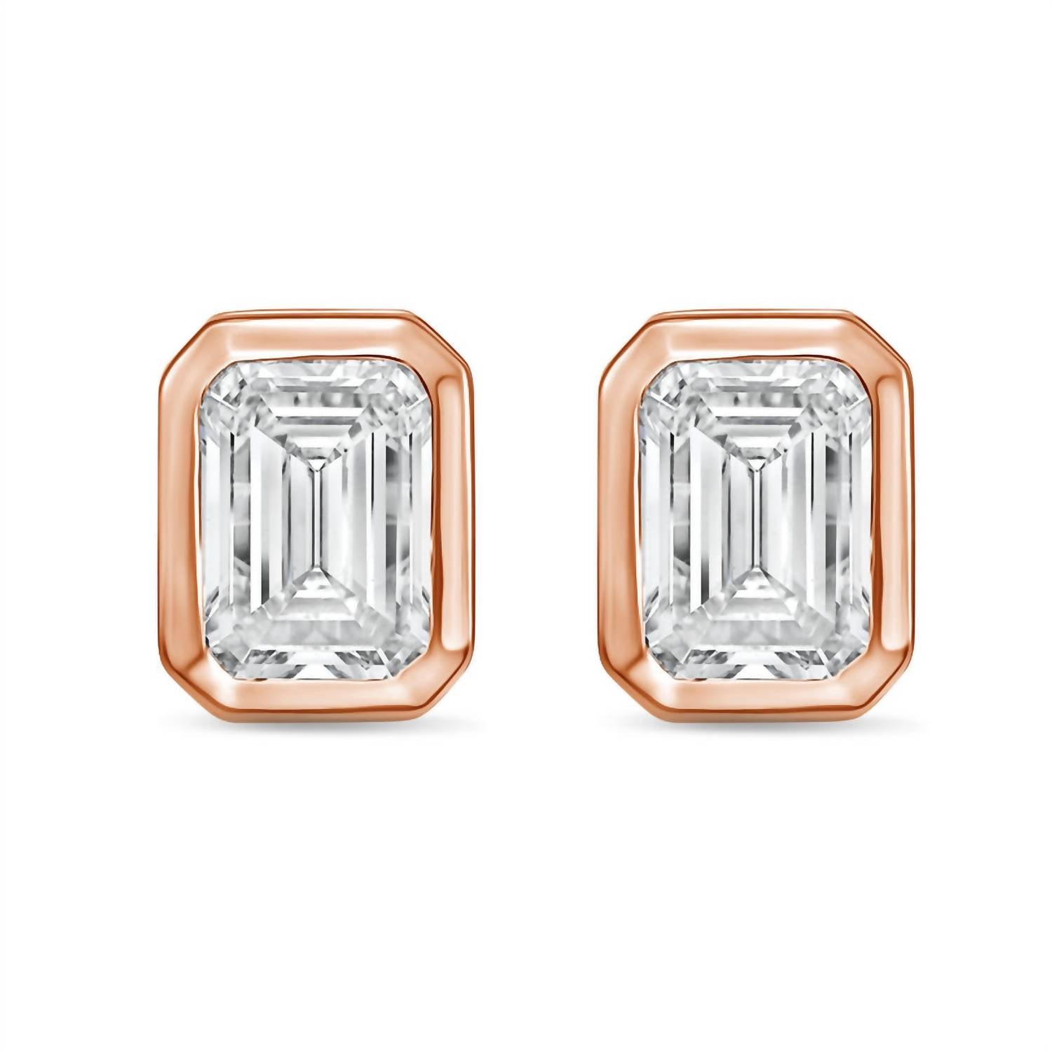 Diana M Jewels - Women's Emerald Lab-grown Diamond Stud Earrings (10.00 Tcw) - Bold