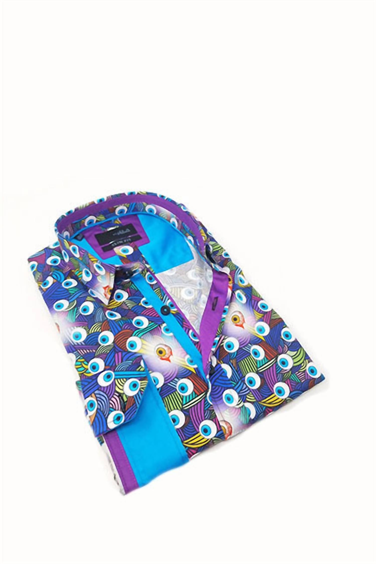 Eight X - Radical Eyeball Button Down Shirt With Trim