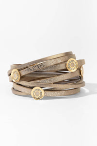 Saachi - Women's Little Rock Multi Strand Leather Bracelet
