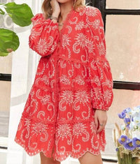 Adora - Puff Sleeve Floral Dress