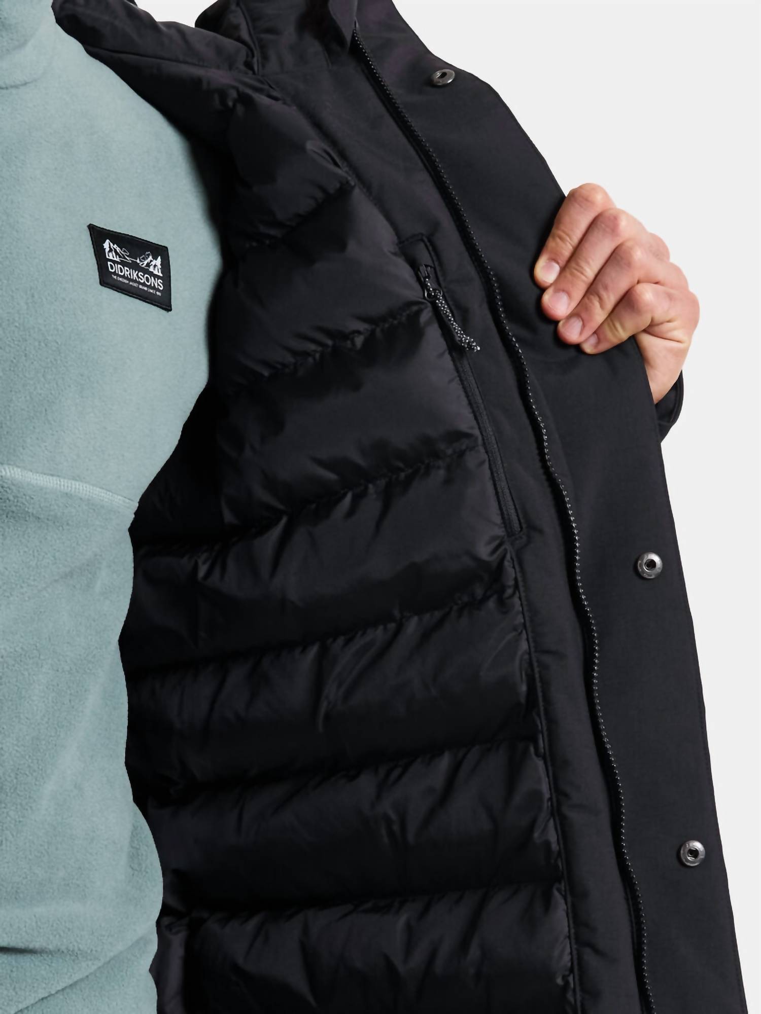 Didricksons Akilles Hooded Parka Coat in black - men's jacket - view 8