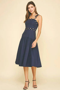 Pinch - Birdie Scallop Detail Midi Dress