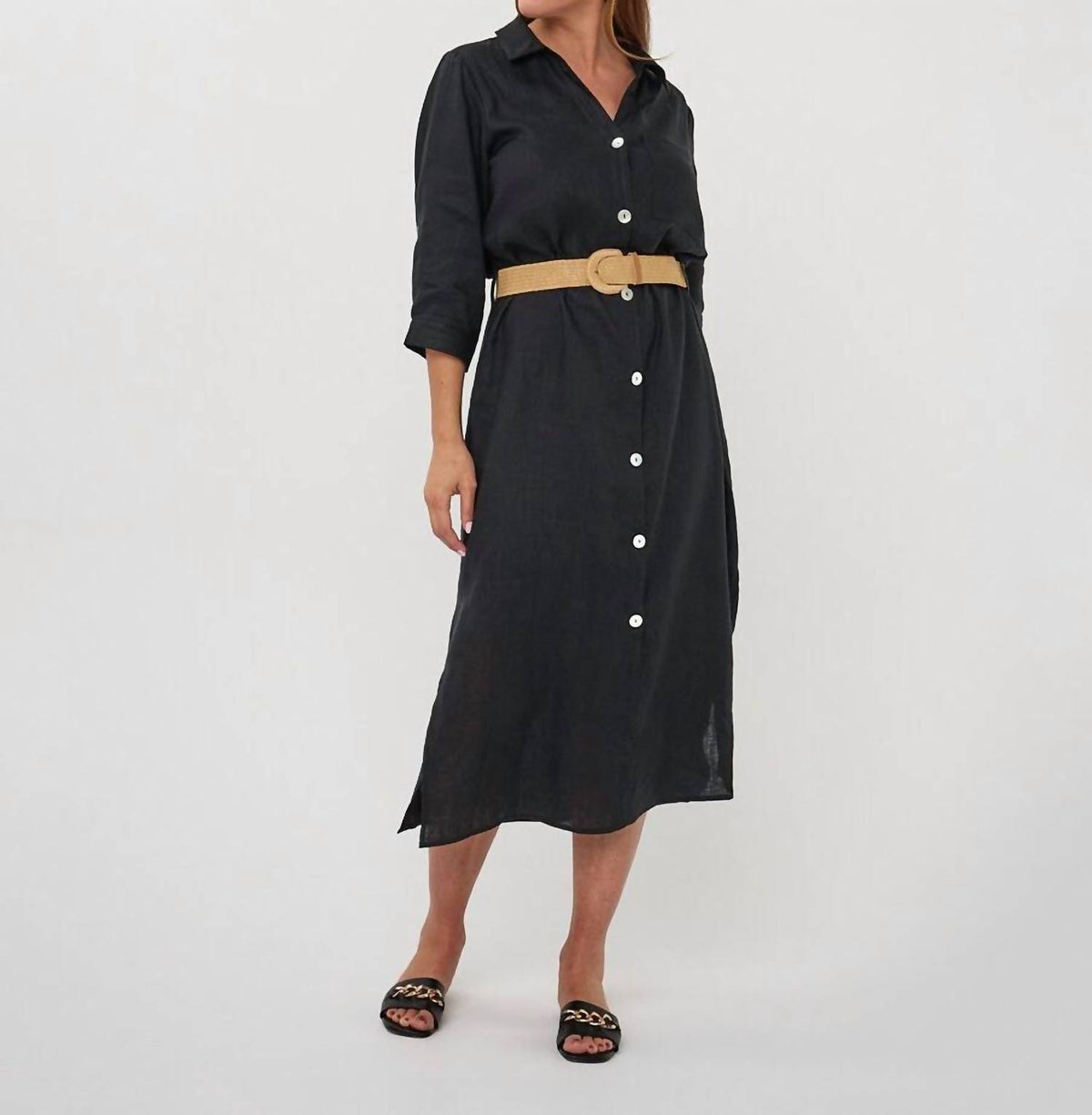 Esqualo - Belt Linen Dress