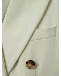 Reiss - Dianna Double Breasted Linen Blend Suit Blazer