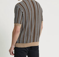Ben Sherman - Textured Stripe Knitted Shirt
