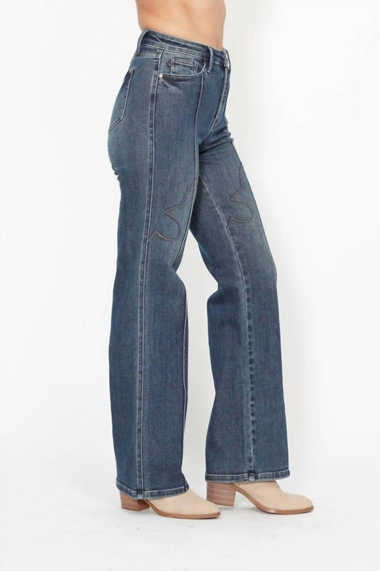 Judy Blue - Seam Detail Straight Leg Jeans