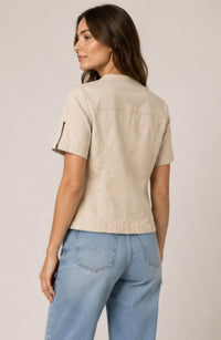 J. Society - Twill Short Sleeve Moto Jacket