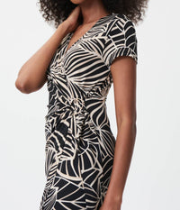 Joseph Ribkoff - Palm Print Wrap Dress