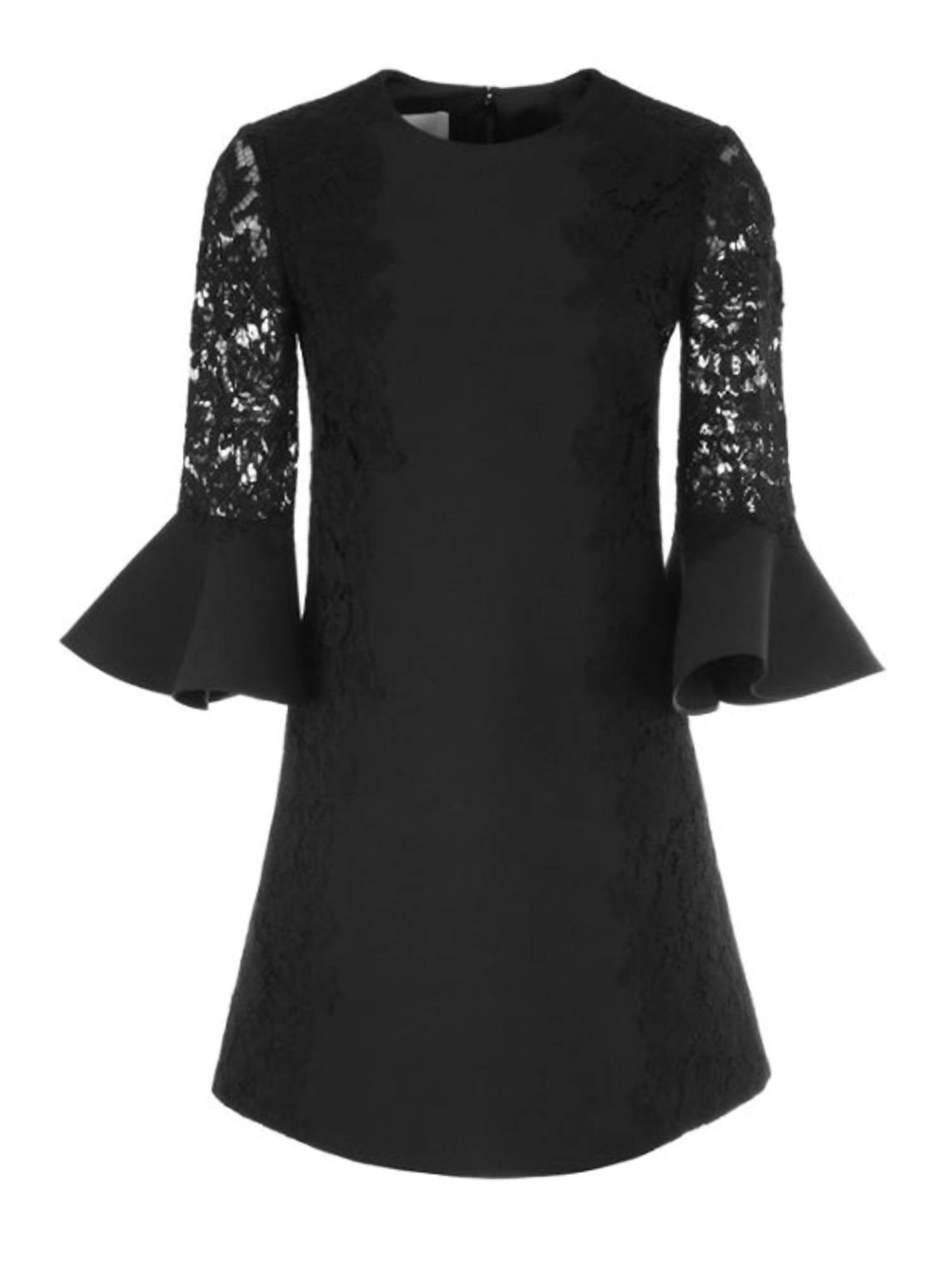 Valentino - Lace Round Neck Dress