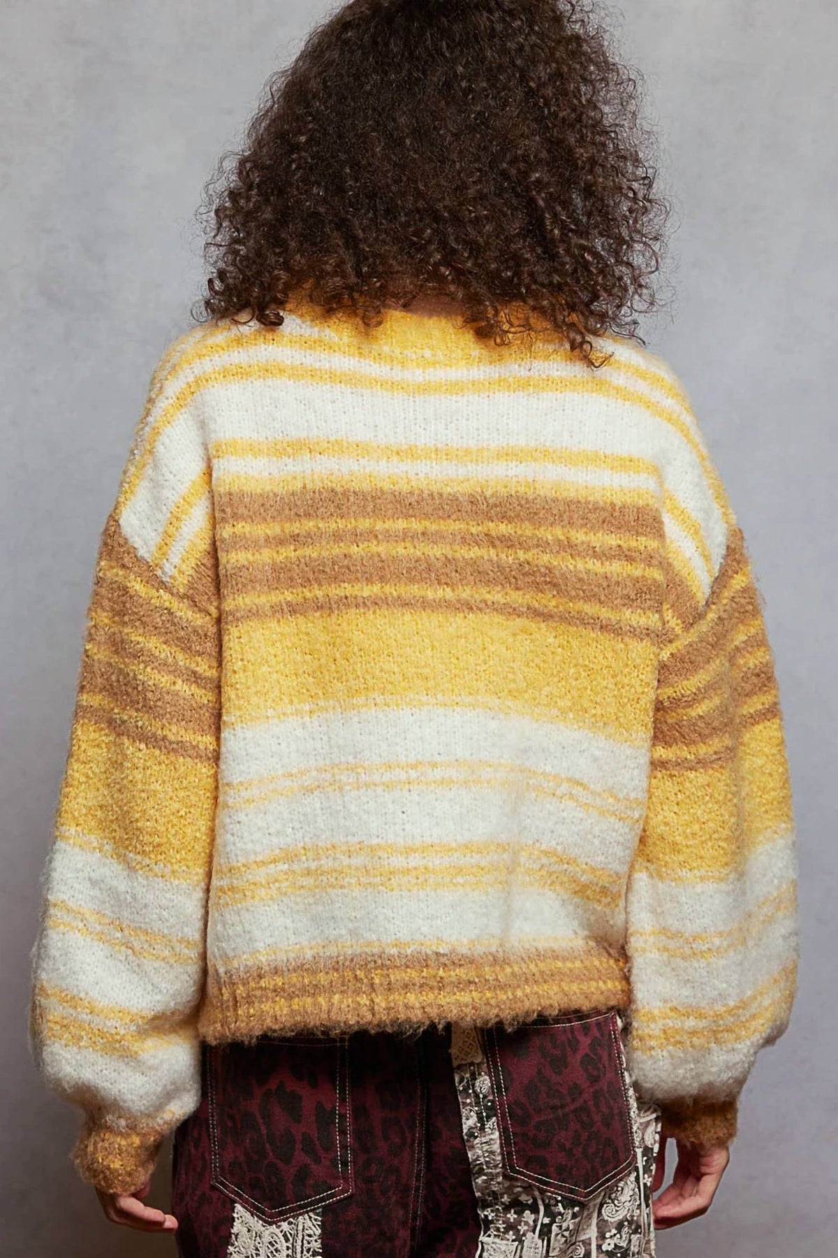 Pol - Round Neck Striped Sweater