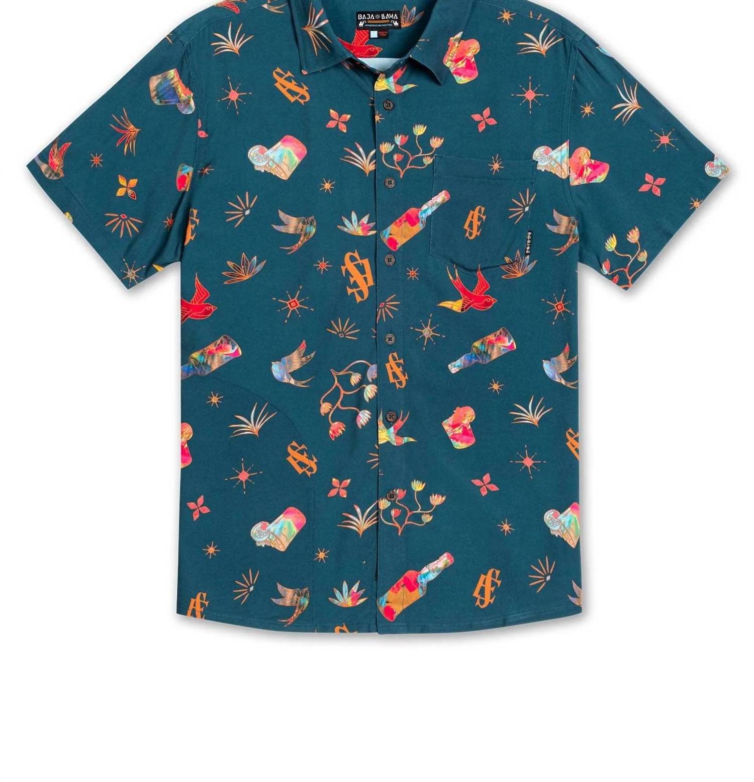 Baja Llama - Men's El Sativo Nighthawk Button Up