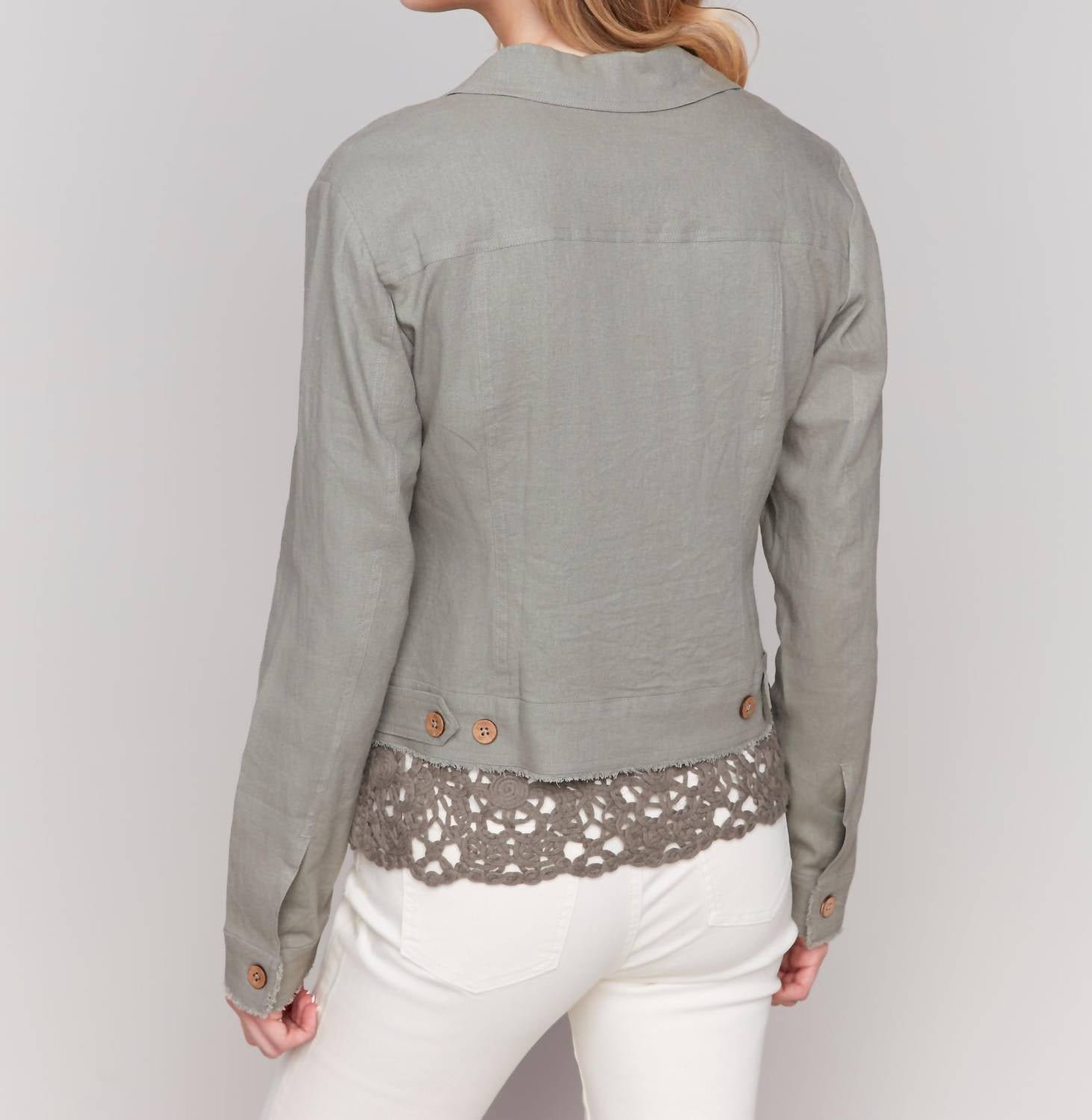 Charlie B - Linen Button Up Jacket