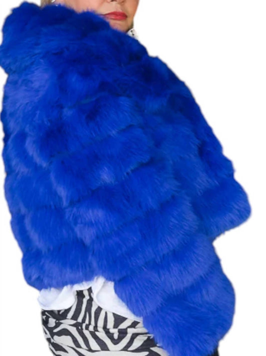 Jayley - Bilberry Faux Fur Jacket