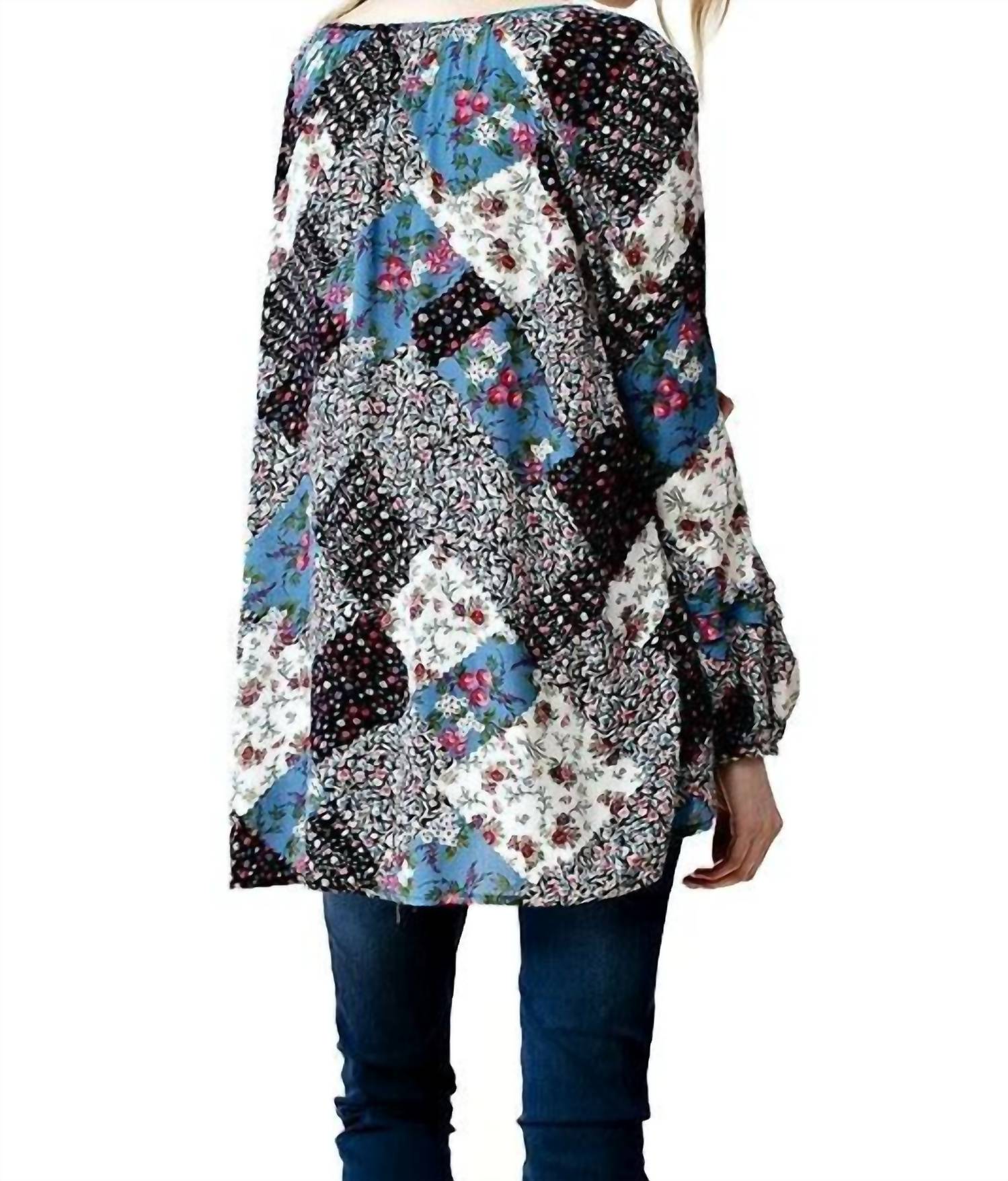 Kori - Patchwork Print Top