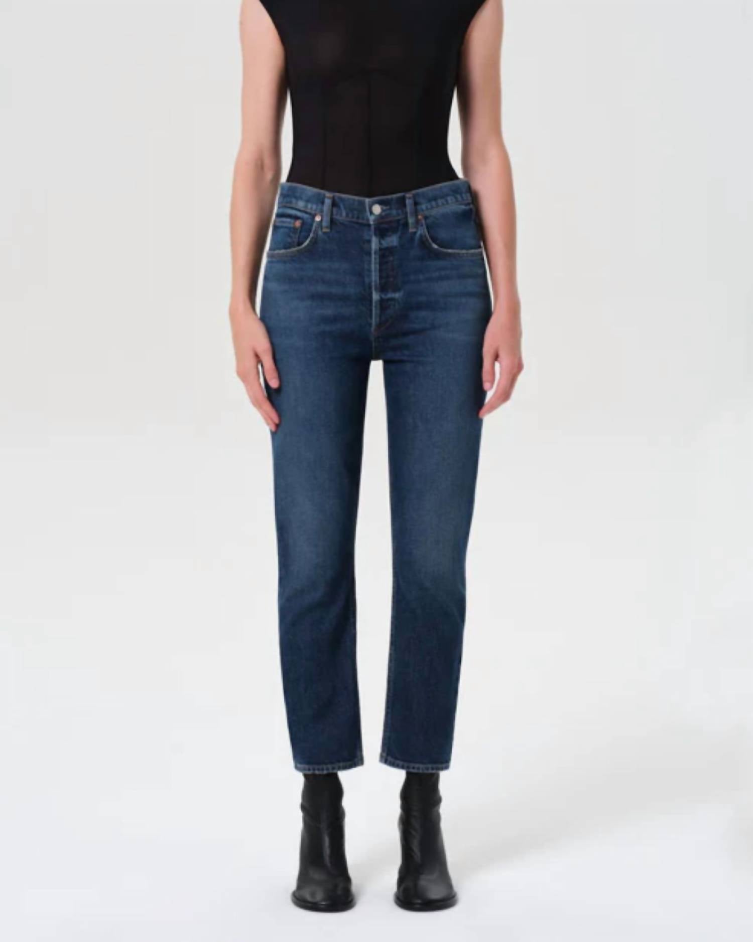 Agolde - Riley Long High Rise Stretch Straight Jean