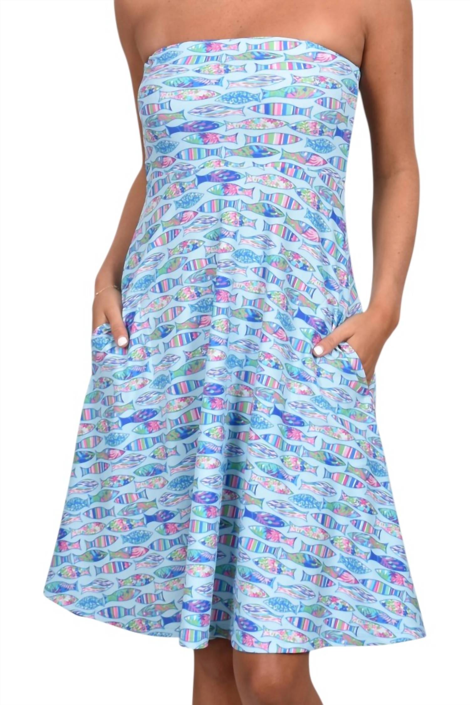 Southwind Laguna Dress in fins - women's dress - detail view