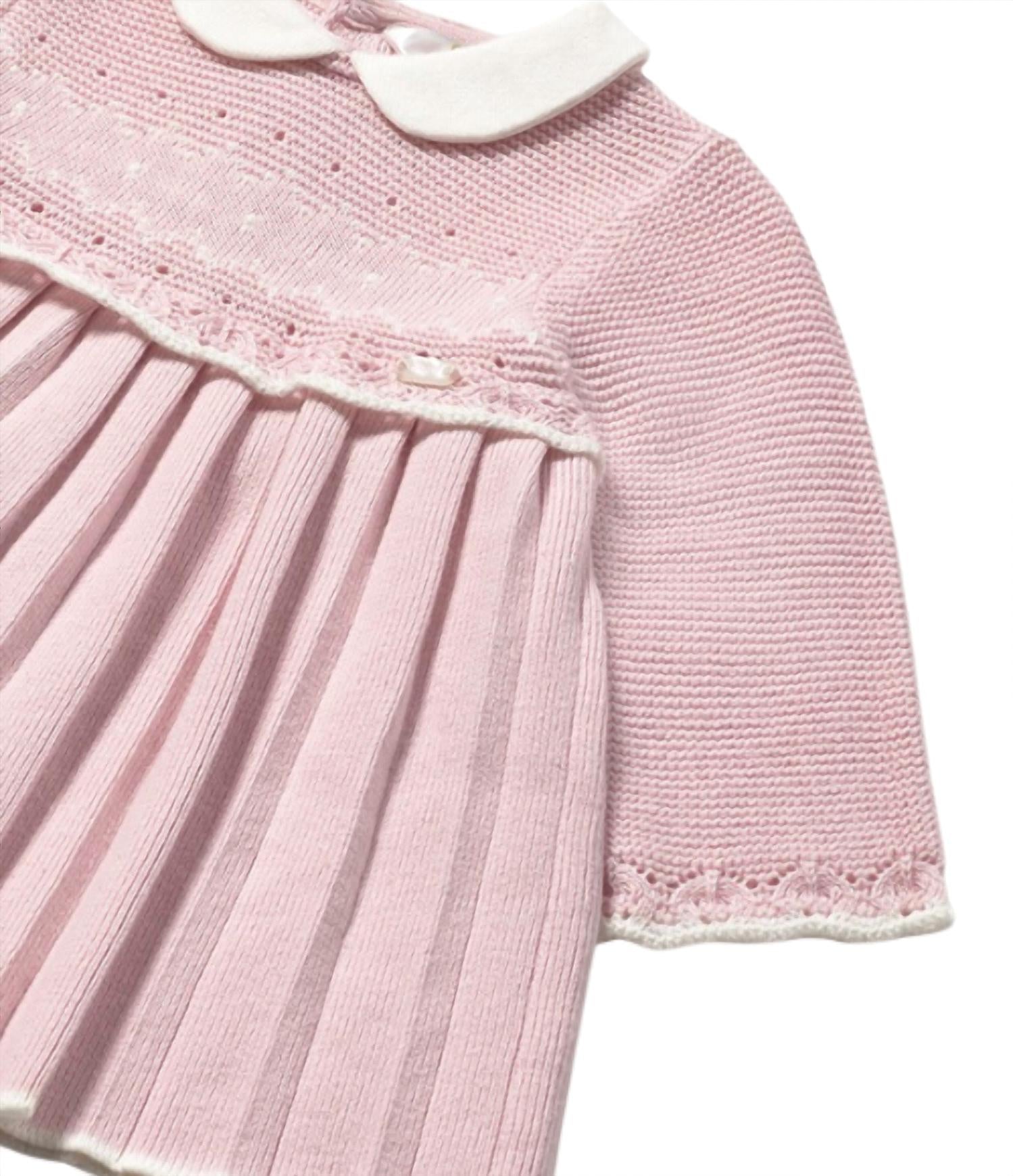 Mayoral Kid's Long Sleeve Knit Dress in crystal pink - kids' dress - view 4