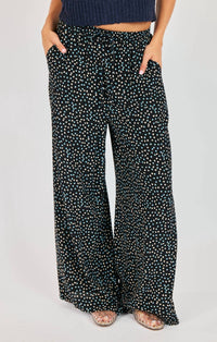 Sadie & Sage - New Romance Wide Leg Polka Dot Drawstring Pants