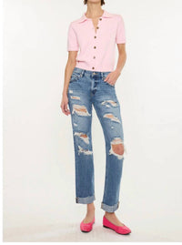Kancan - Boyfriend Straight Leg Jeans