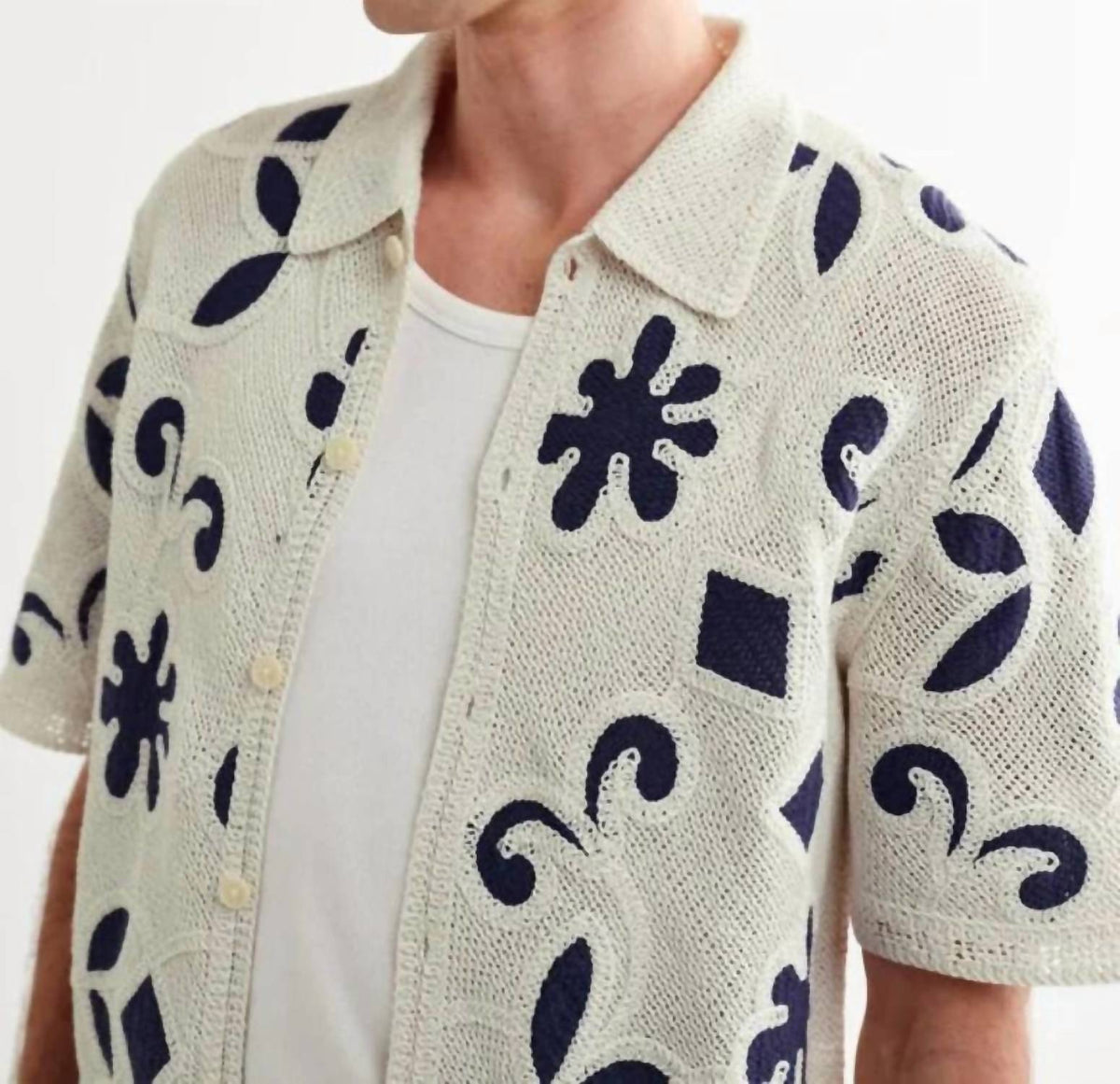 Wax London - Doodle Crochet Porto Polo Shirt