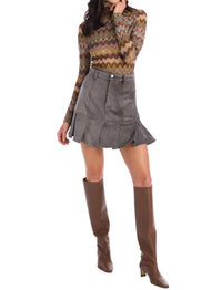 ALLISON NEW YORK Maddix Mini Skirt in charcoal - women's skirt - view 4