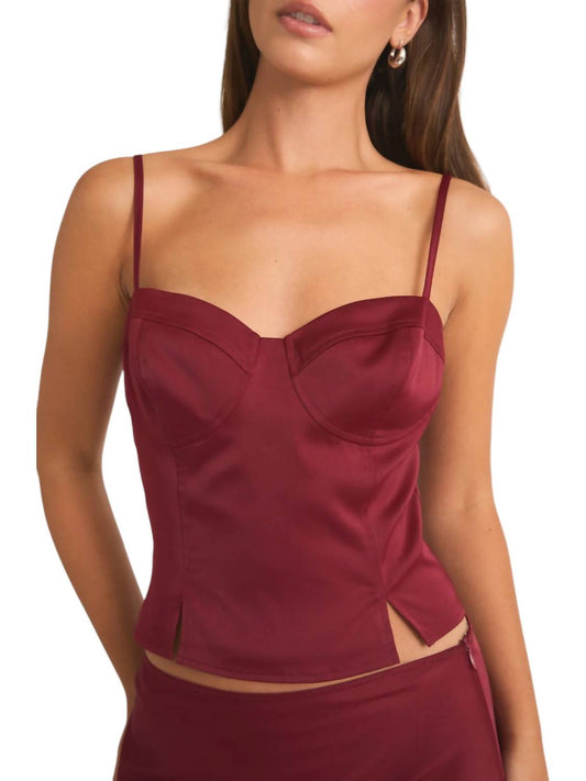 Le Lis - SATIN BUSTIER TOP