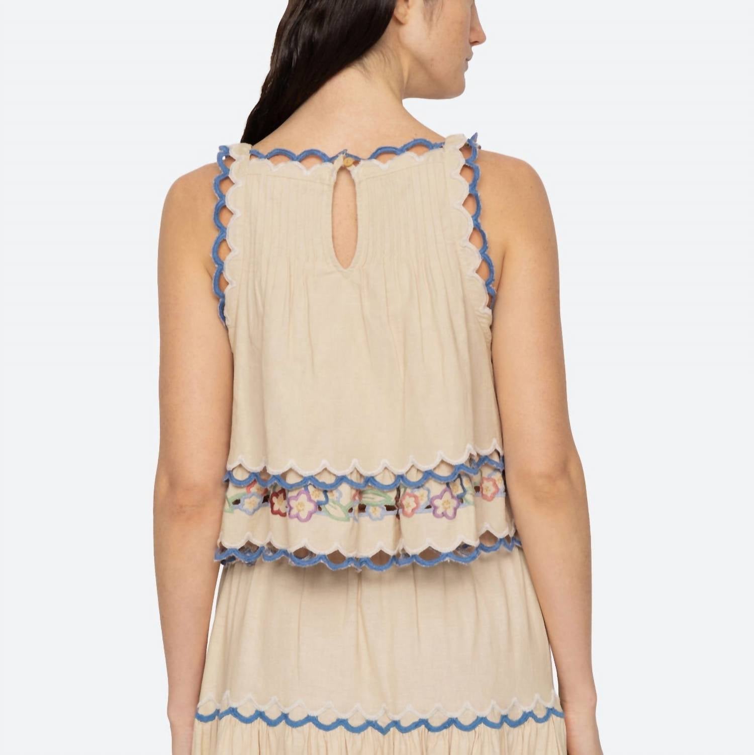 Sea - Melinda Embroidered Tank Top