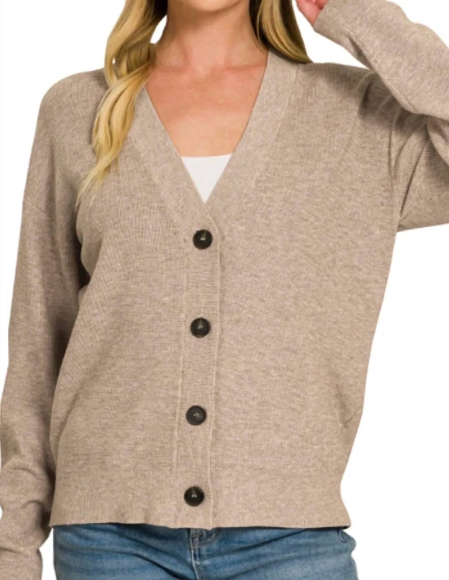 Zenana - Viscose Sweater Cardigan