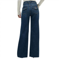 Hudson - Women's Jodie Loose Fit Wide Leg With Flap Jean