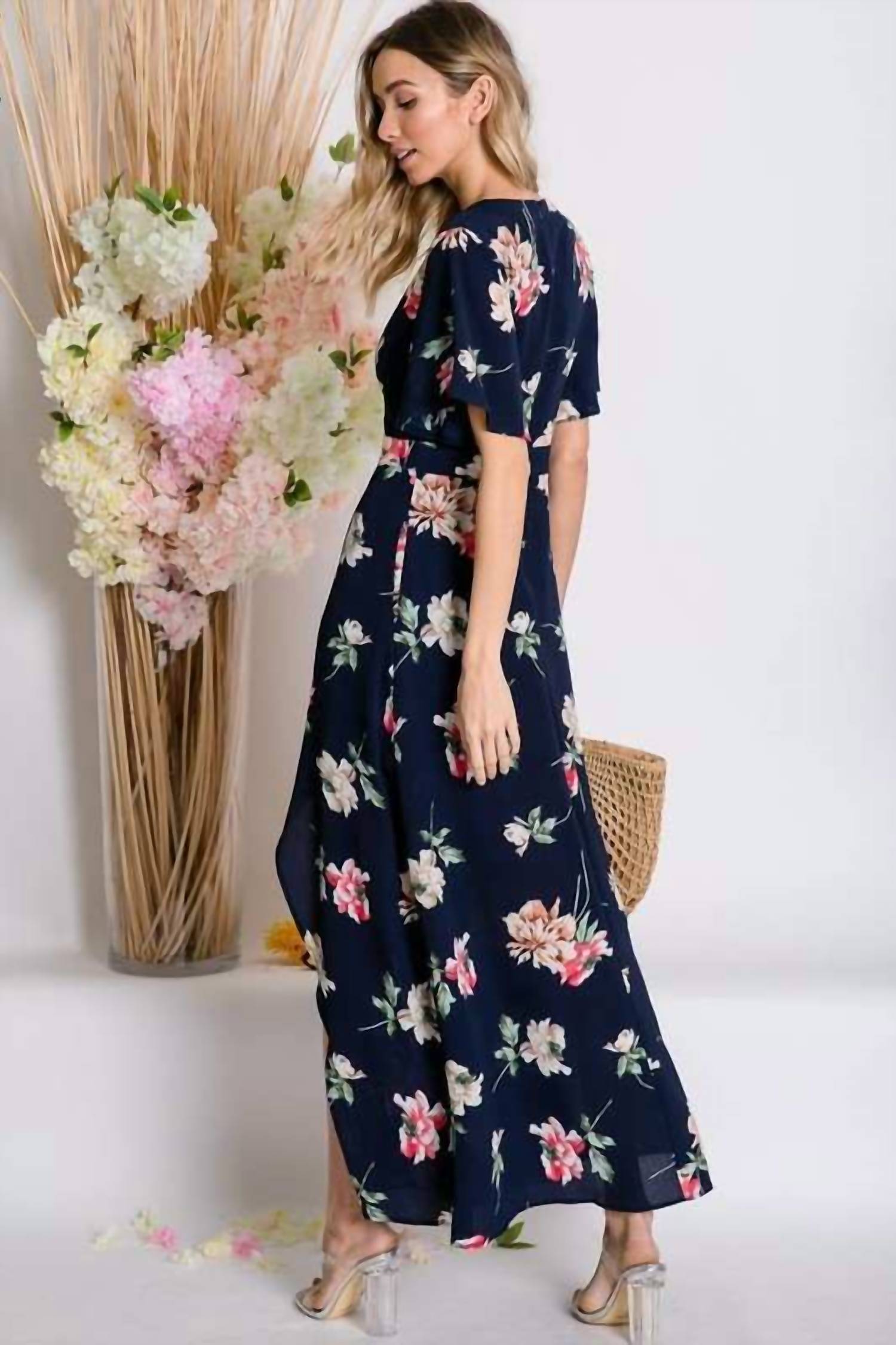 Floral Wrap Maxi Dress