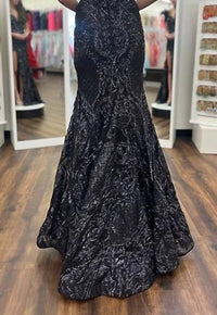 Ava Presley - Sequin Gown With Feather Details