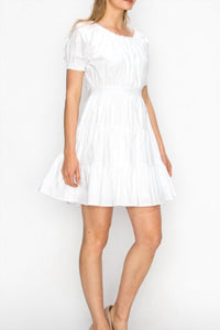 Ina Fashion - White Tiered Dress
