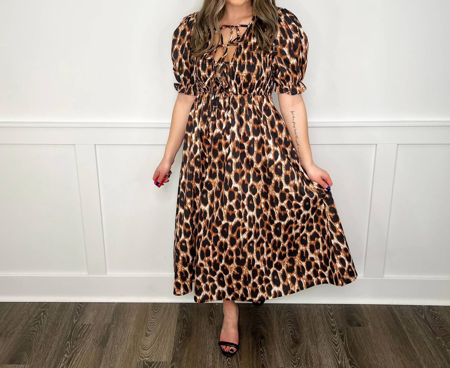 Bibi - Feeling Fierce Cotton Smocking Maxi Dress